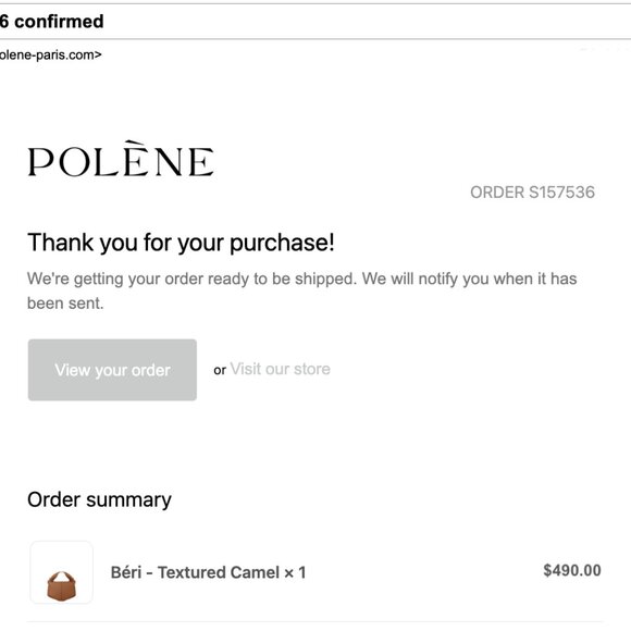 Polène Béri textured camel - Picture 7 of 7